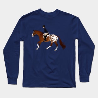 Appaloosa Hunter Horse Canter - Equine Rampaige Long Sleeve T-Shirt